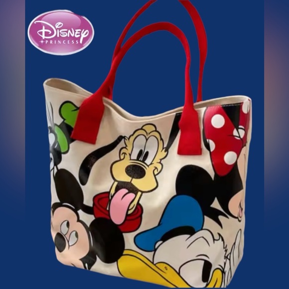 Disney Handbags - Disney Mickey Mouse & friends canvas tote bag new